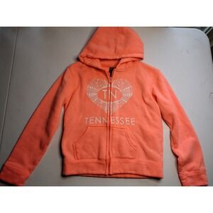 Kids Salt Creek Tennessee Heart Zip Up Hoodie Orange L‎